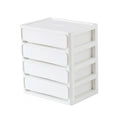 White Desktop Drawer Organiser - 4 Layers (26 x 19.5 x 29 cm)