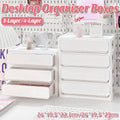 White Desktop Drawer Organiser - 4 Layers (26 x 19.5 x 29 cm) - view 2