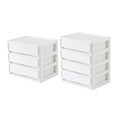 White Desktop Drawer Organiser - 4 Layers (26 x 19.5 x 29 cm) - view 3