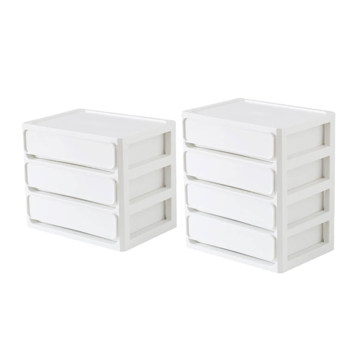 White Desktop Drawer Organiser - 4 Layers (26 x 19.5 x 29 cm) - view 3