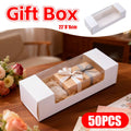 White Gift Boxes with Clear Window Set of 50 for Jewellery and Retail Presentation