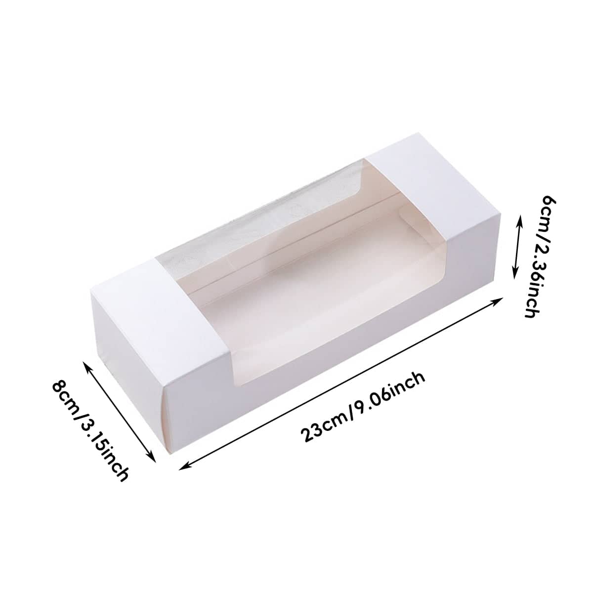 White Gift Boxes with Clear Window Set of 50 for Jewellery and Retail Presentation - view 3