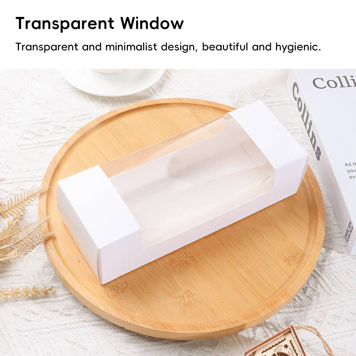 White Gift Boxes with Clear Window Set of 50 for Jewellery and Retail Presentation - view 4