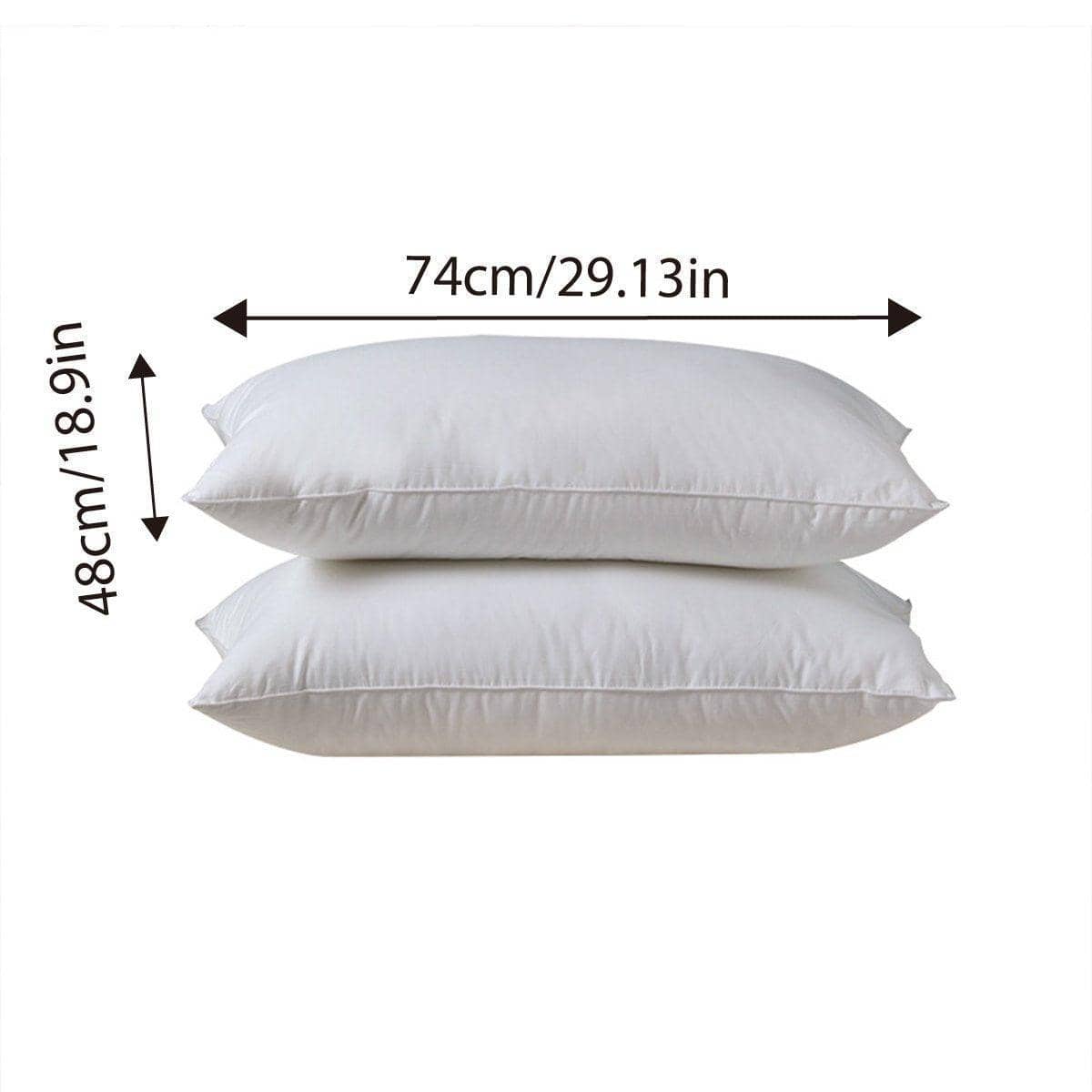 White Hotel Pillow Insert, Standard Bed Pillow 48 x 74 cm - view 3
