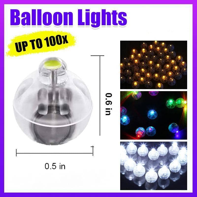 White LED Balloon Lights for Parties and Weddings - Pack of 10 - view 2