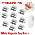 White Magnetic Door Catch for Cupboards, Cabinets and Wardrobes - Pack of 2 - view 2