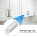 White Magnetic Door Catch for Cupboards, Cabinets and Wardrobes - Pack of 6 - view 5