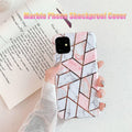 White Marble Shockproof Silicone Phone Case - For iPhone 11 Pro Max - view 2