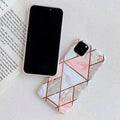 White Marble Shockproof Silicone Phone Case - iPhone 12 Mini - view 3