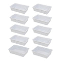 White Plastic Kitchen Storage Organiser Bins, Pack of 10 - Fridge and Pantry - view 2