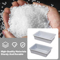 White Plastic Kitchen Storage Organiser Bins, Pack of 10 - Fridge and Pantry - view 5