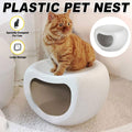 White Plastic Pet Nest Stool for Cats and Small Dogs