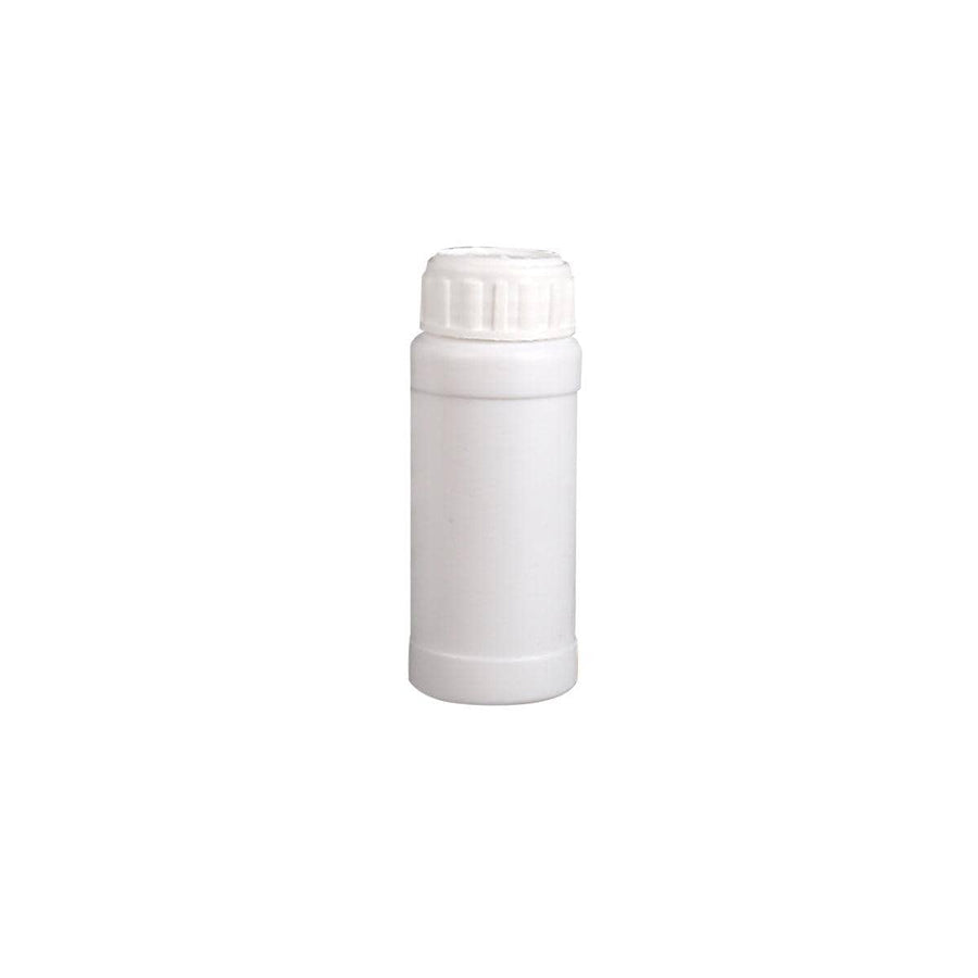 White Plastic Reagent Sample Bottles, Pack of 50 - 100ml