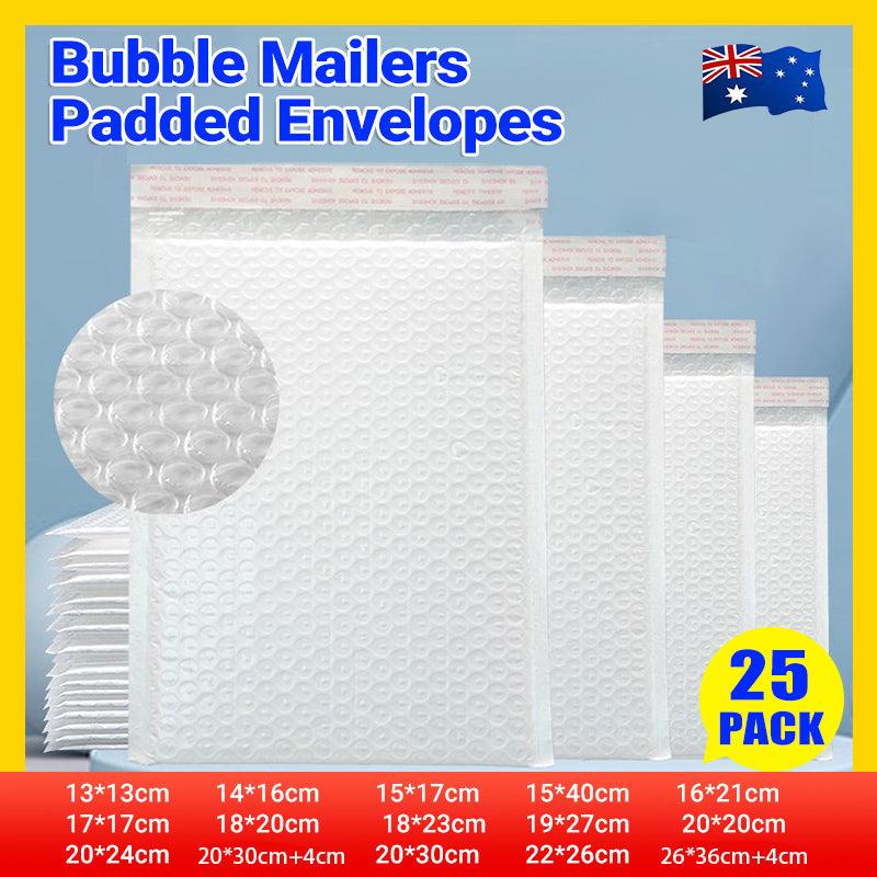 White Poly Bubble Mailers - 20 x 24 cm, 25 Pack - view 13