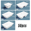 White Pulp Salad Boxes with Lid, Pack of 50 - 550 ml - view 4