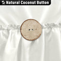 White Ruffled Shower Curtain, Waterproof and Mildew Resistant with 12 Hooks - 180 x 180 cm - view 5