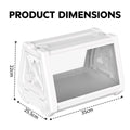 White Sci Fi Desktop Reptile Habitat Terrarium 35 cm Clear Front - view 3