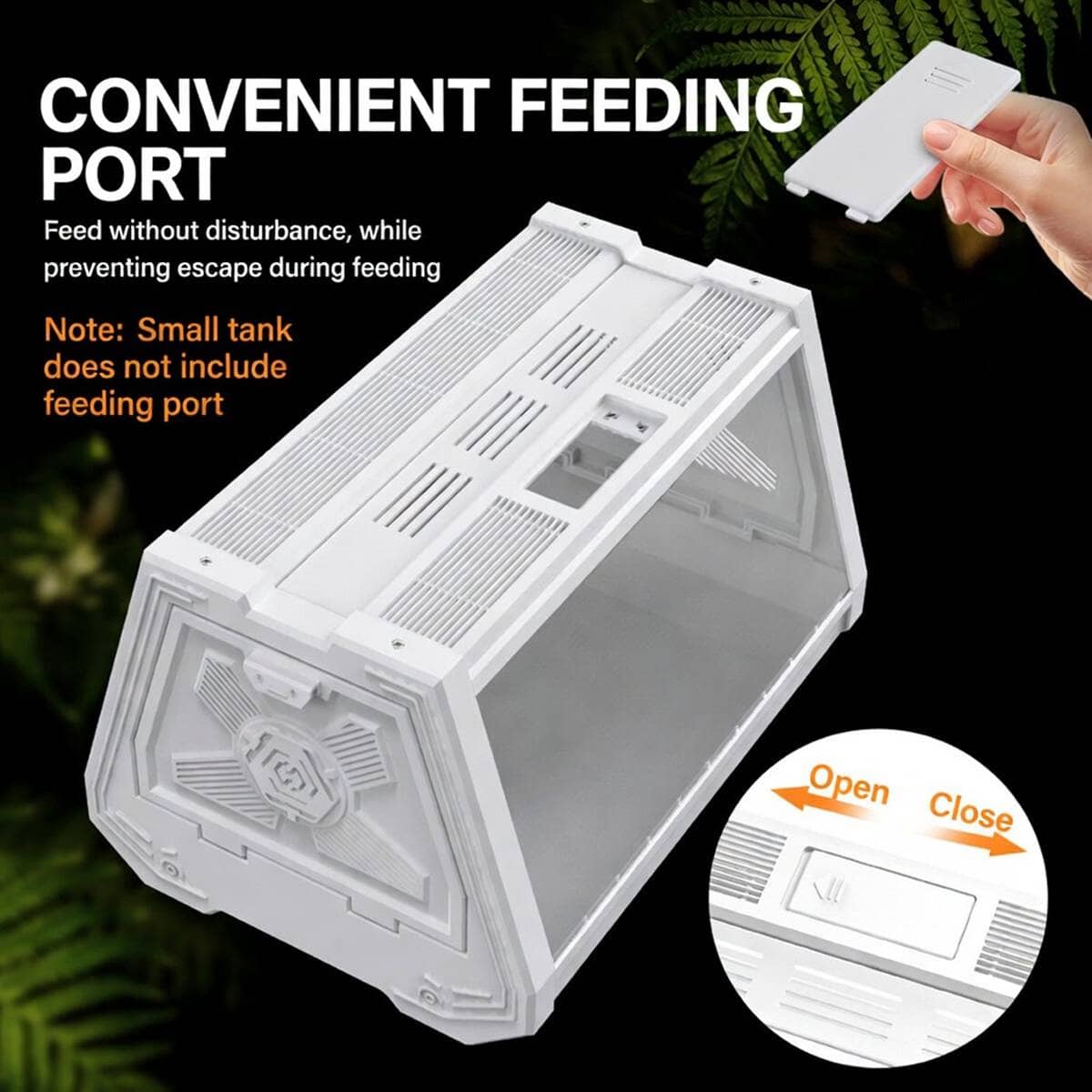 White Sci Fi Desktop Reptile Habitat Terrarium 35 cm Clear Front - view 5