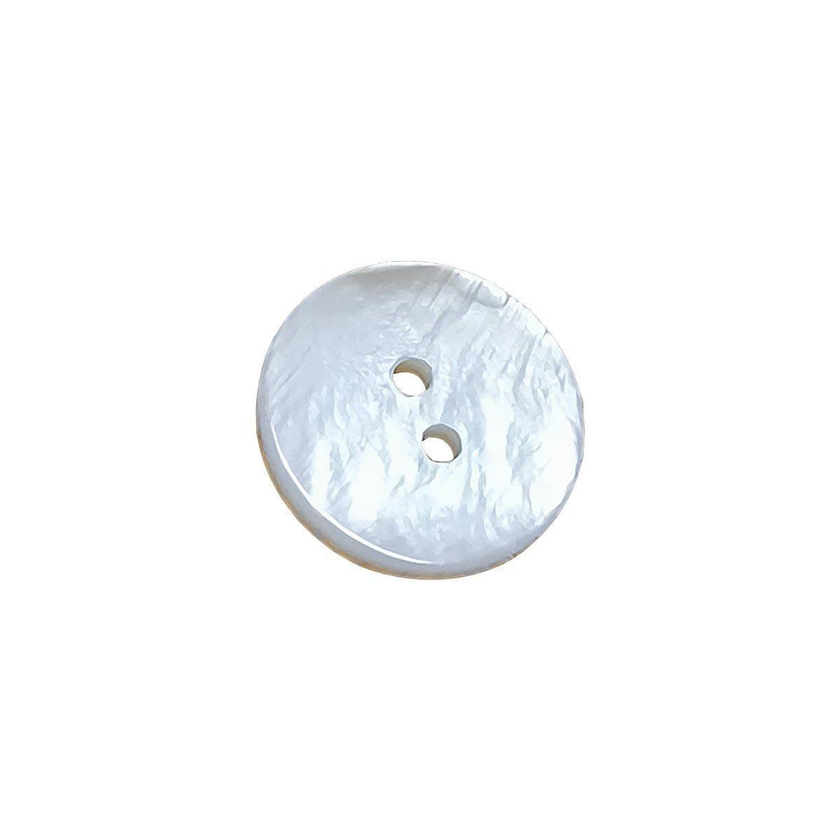 White Shell Shirt Buttons, Pack of 20 - 11.5 mm