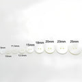 White Shell Shirt Buttons, Pack of 20 - 11.5 mm - view 4
