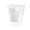 White Window Flower Gift Bags, Pack of 10 - Large, 17 x 17 x 36 cm