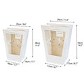 White Window Flower Gift Bags, Pack of 10 - Large, 17 x 17 x 36 cm - view 3