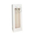 White Wine Gift Bags with Clear Window and Drawstring, 30 Pack