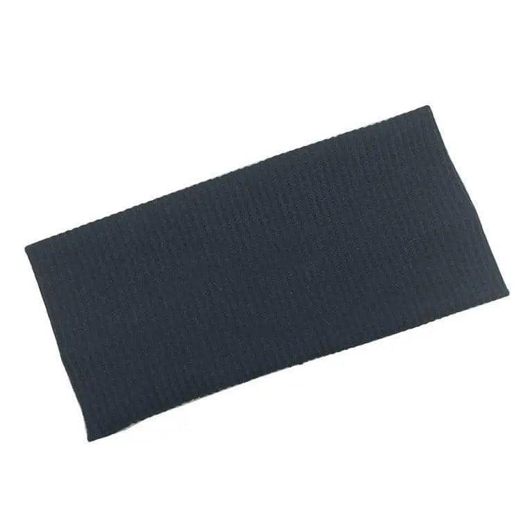 Wide Knitted Turban Headband for Women, Elastic Hair Band - Black