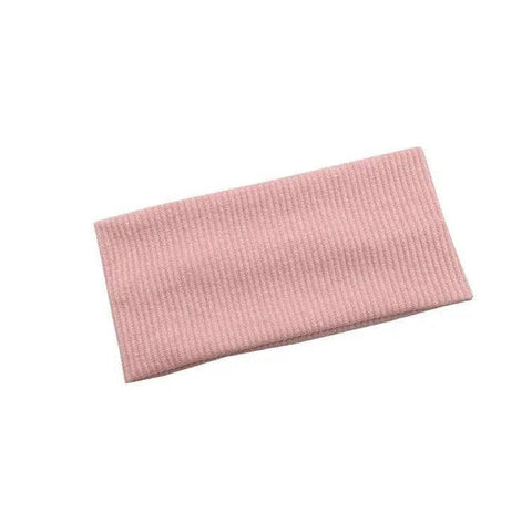 Wide Knitted Turban Headband for Women, Elastic Hair Band - Pink