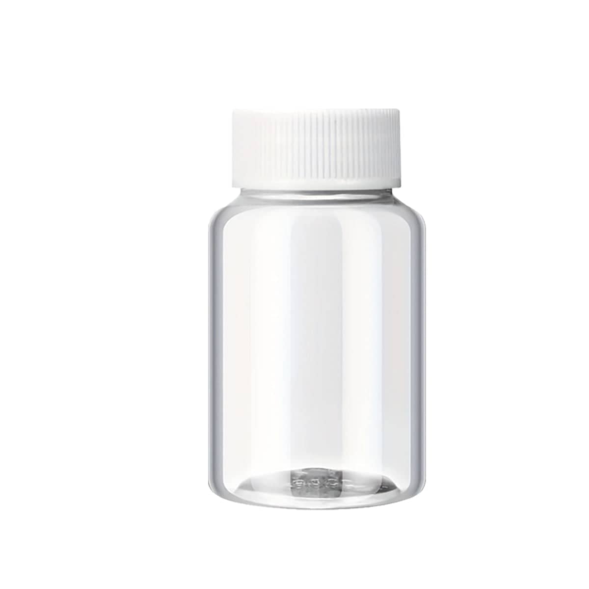 Wide Mouth Clear Plastic Storage Bottles with Lid - 100ml, Pack of 100