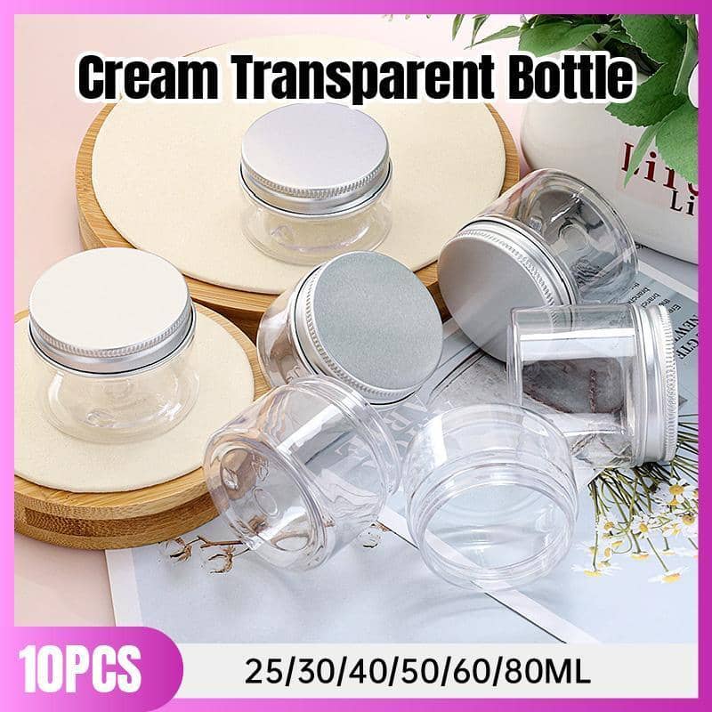 Wide Mouth Cream Jars with Silver Lids, Pack of 10 - 50ml - view 2