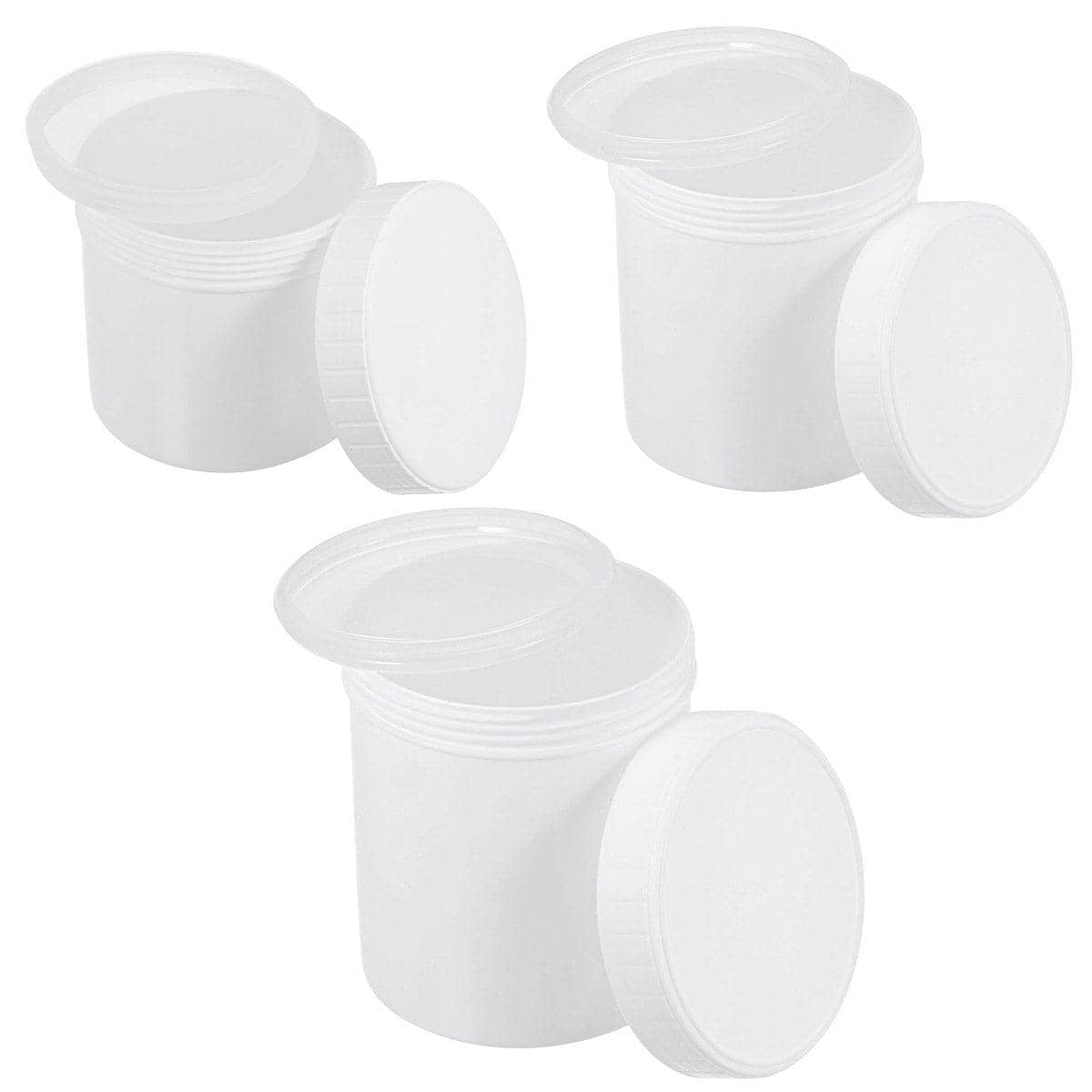 Wide Mouth Plastic Jars with Screw Lids, Pack of 10 - 1000 ml - view 3