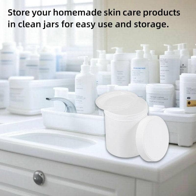 Wide Mouth Plastic Jars with Screw Lids, Pack of 10 - 1000 ml - view 5