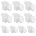 Wide Mouth Plastic Jars with Screw Lids, Pack of 10 - 500 ml