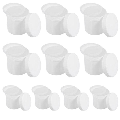 Wide Mouth Plastic Jars with Screw Lids, Pack of 10 - 500 ml