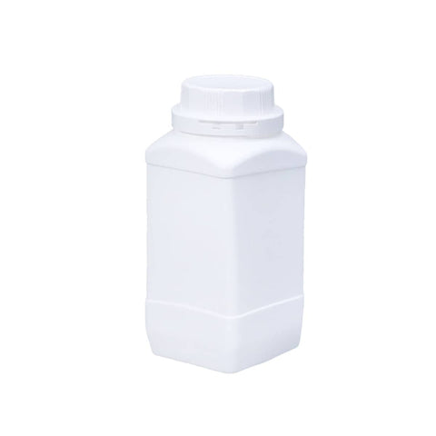Wide Mouth Square Reagent Bottle with Lid, 1 L Lab Storage Bottle, Pack of 4 - White