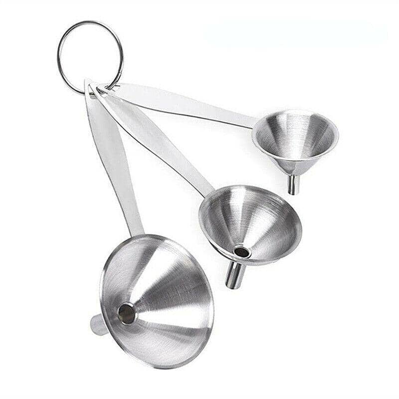 Wide Mouth Stainless Steel Canning Funnel Set with Filter, Pack of 3 - view 2