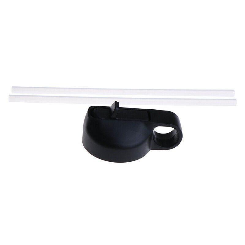 Wide Mouth Straw Lid Flip Cap for 18oz, 32oz and 40oz Water Bottles - Black - view 2