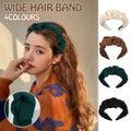 Wide Ruched Hair Hoop Headband for Women - Black - view 2