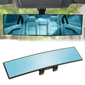 Wide View Curved Blue Car Rearview Mirror, Anti Glare Anti Fog Indoor Mirror - view 4