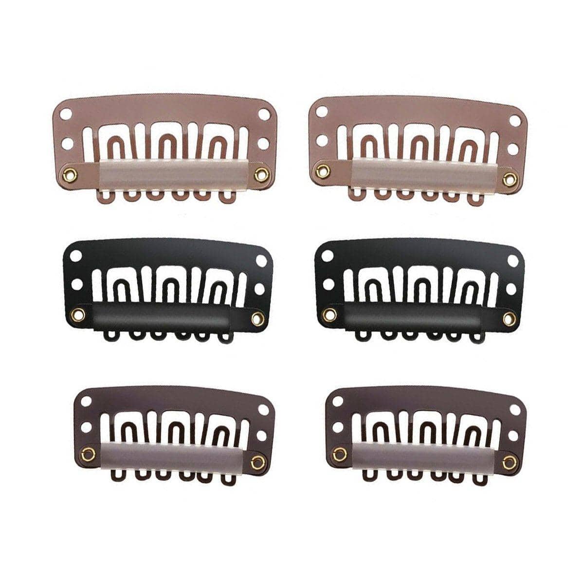 Wig Snap Clips for Hair Extension Wefts, Pack of 30 - Black - view 3