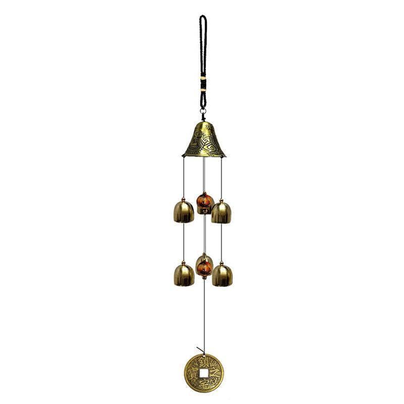 Wind Chimes 48 cm Alloy with Dragon and Phoenix Design - view 2