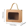 Window Gift Boxes with Handle, Pack of 25 - Kraft Brown - view 4