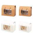 Window Gift Boxes with Handles, Pack of 20 - Brown, Large (20 x 11 x 15 cm) - view 3