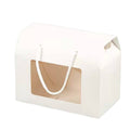 Window Gift Boxes with Handles, Pack of 20 - White, Large (20 x 11 x 15 cm)