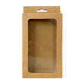 Window Gift Boxes with Hanging Tabs Pack of 50 - Kraft