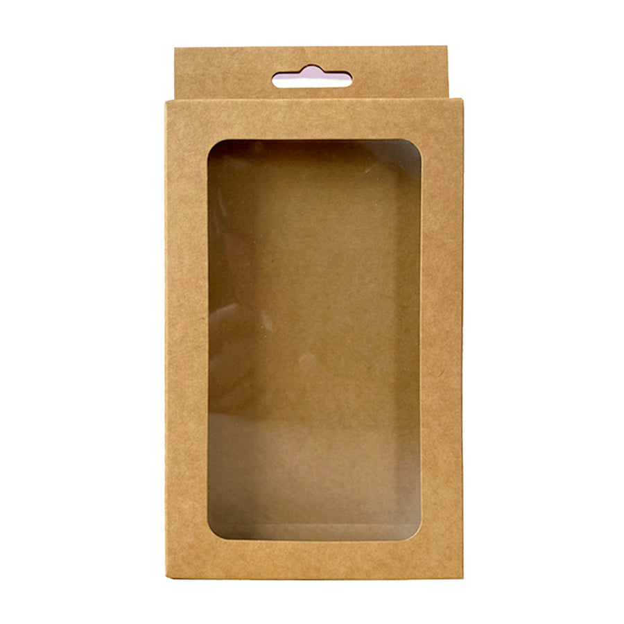 Window Gift Boxes with Hanging Tabs Pack of 50 - Kraft