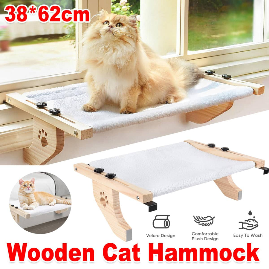 Window Hanging Cat Hammock Breathable Mesh Soft Washable for Cats Sunbathing - 62 x 38 cm
