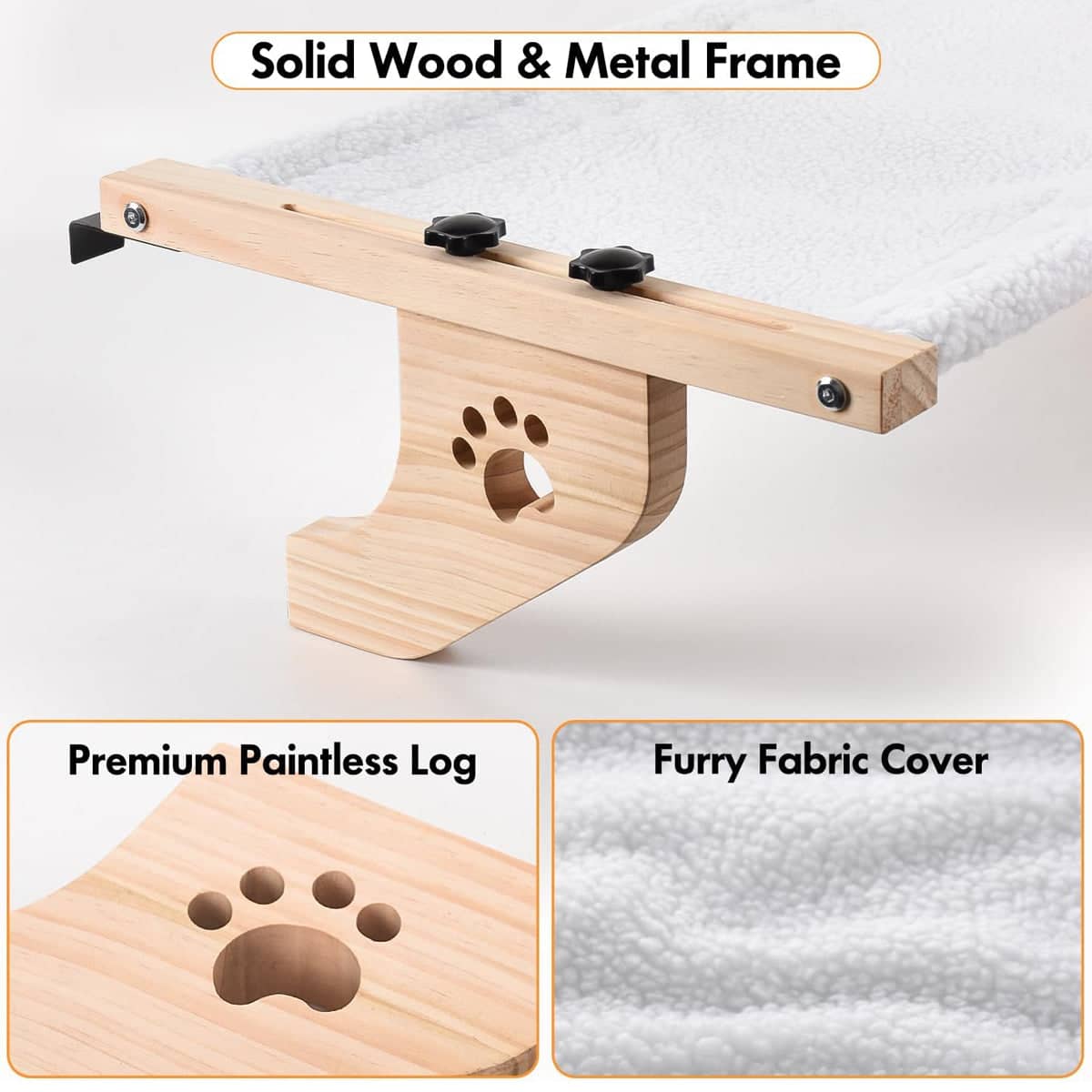 Window Hanging Cat Hammock Breathable Mesh Soft Washable for Cats Sunbathing - 62 x 38 cm - view 5
