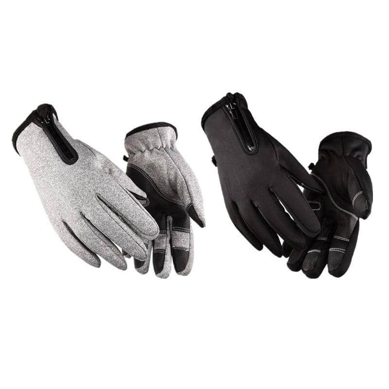 Windproof Touch Screen Thermal Gloves - Grey, Large (Palm Width 10 cm, Palm Circumference 18-20 cm) - view 3